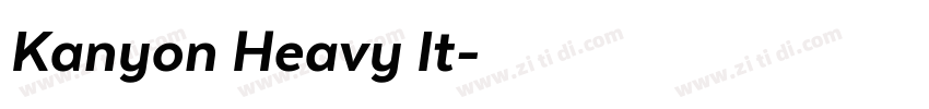 Kanyon Heavy It字体转换